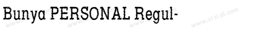 Bunya PERSONAL Regul字体转换